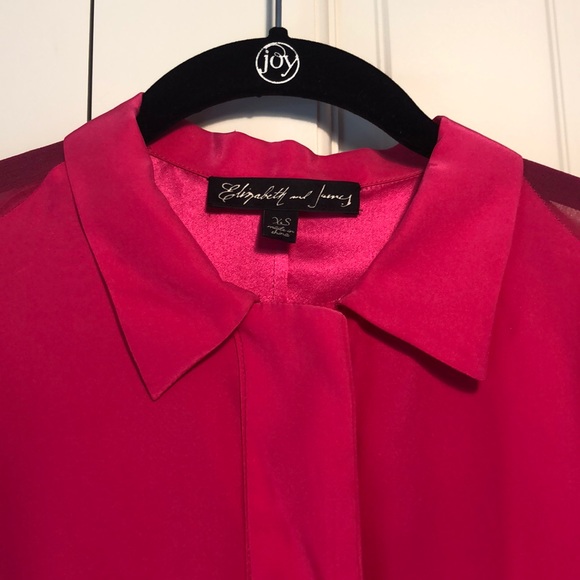 Elizabeth and James Pink Silk Blouse - Picture 3 of 7